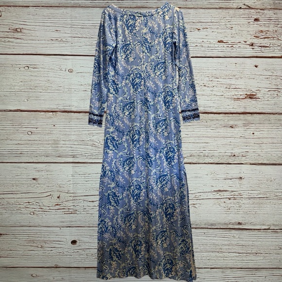 NWT Lilly Pulitzer UPF 50+ Faye Maxi Dress in Blue Peri Turtley Awesome Sz M - Picture 8 of 15